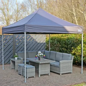 3M Gazebo Full Set Outdoor Grey Canopy Shelter Walls Storage