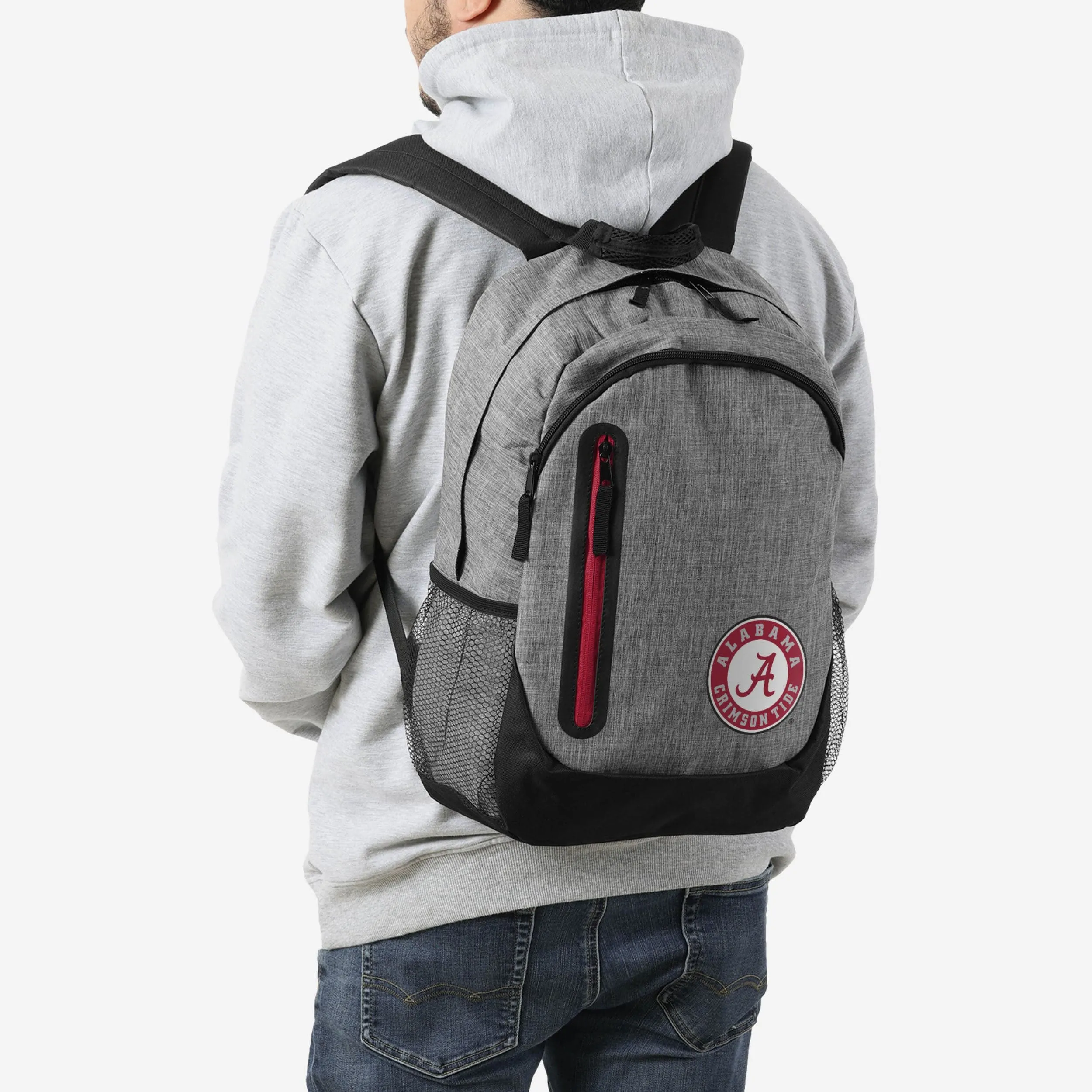 Alabama Crimson Tide Heather Grey Bold Color Backpack