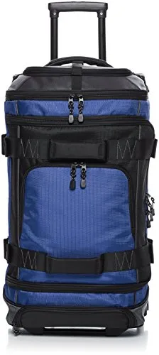 Amazonbasics Ripstop Wheeled Duffel, Blue