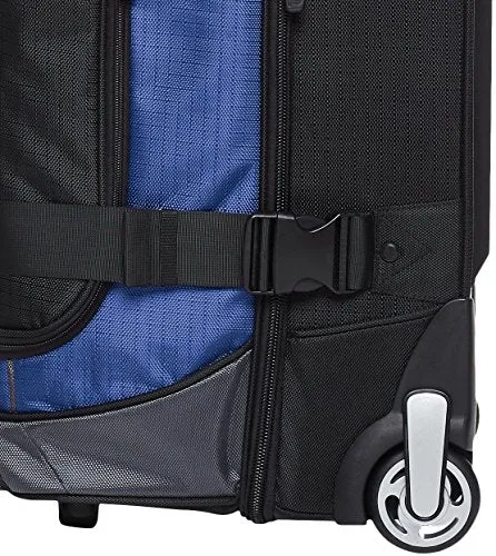 Amazonbasics Ripstop Wheeled Duffel, Blue