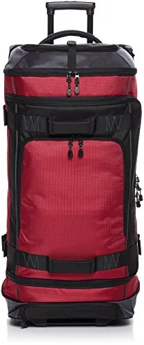 Amazonbasics Ripstop Wheeled Duffel, Red