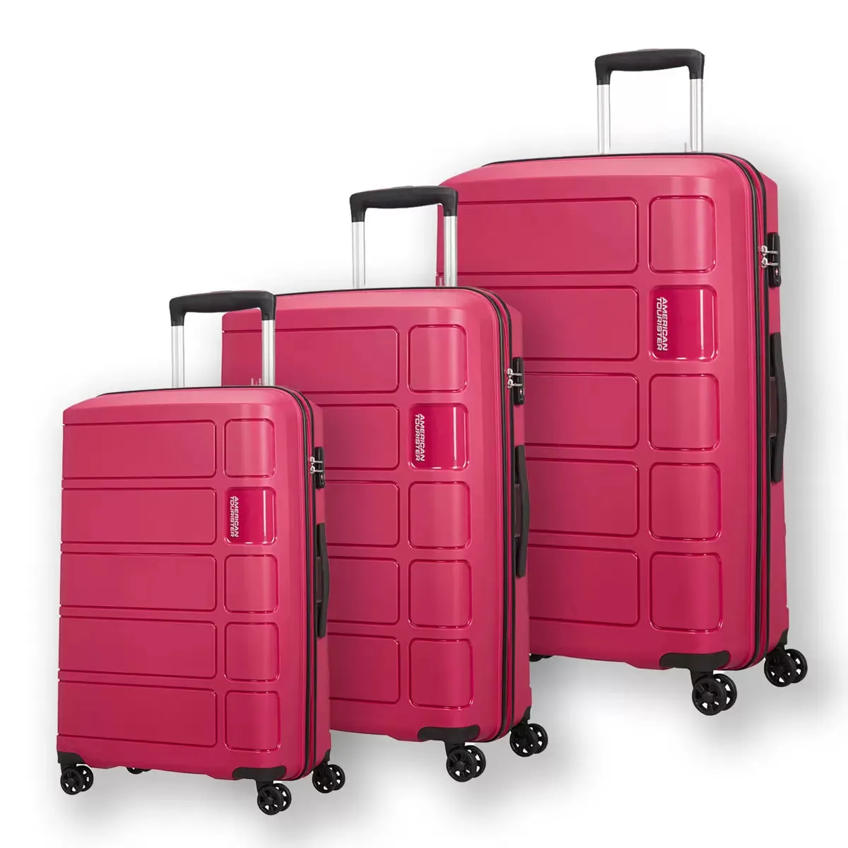 AMERICAN TOURISTER 3-Piece Summer Splash Hardside Luggage Set With TSA Lock System in Burgundy