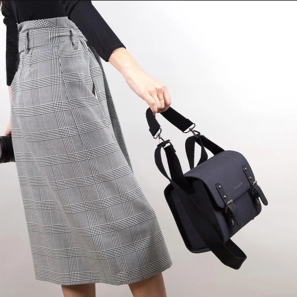 Anthracite Grey Binalpath Canvas Camera Shoulder Bag - Ace