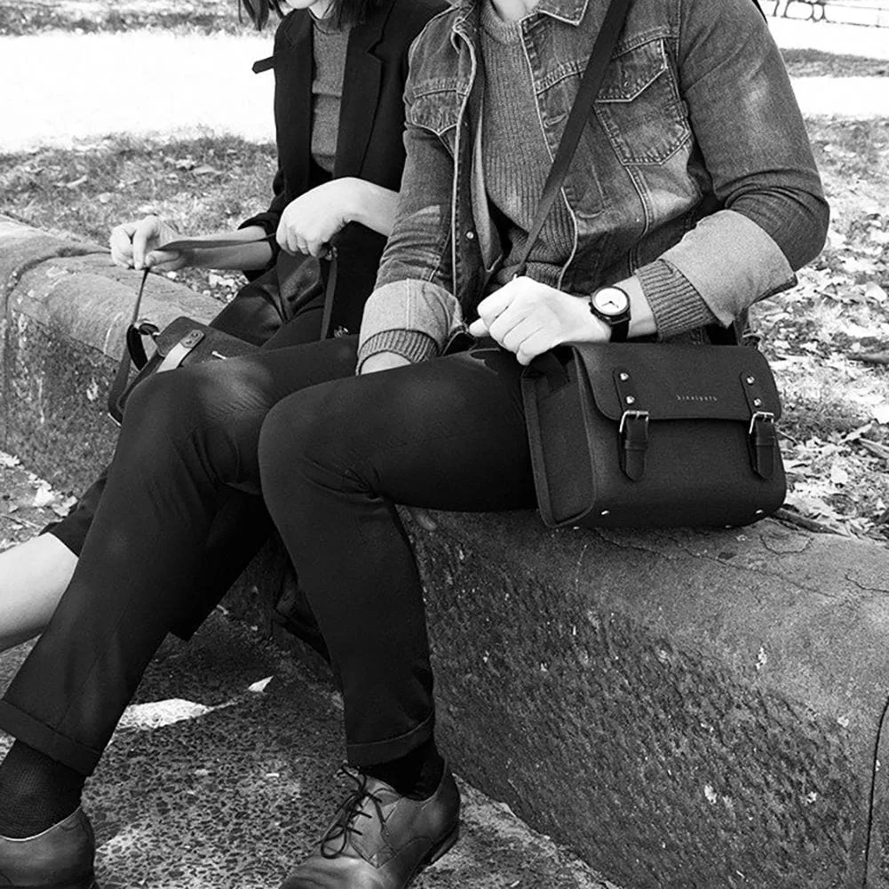 Anthracite Grey Binalpath Canvas Camera Shoulder Bag - Ace