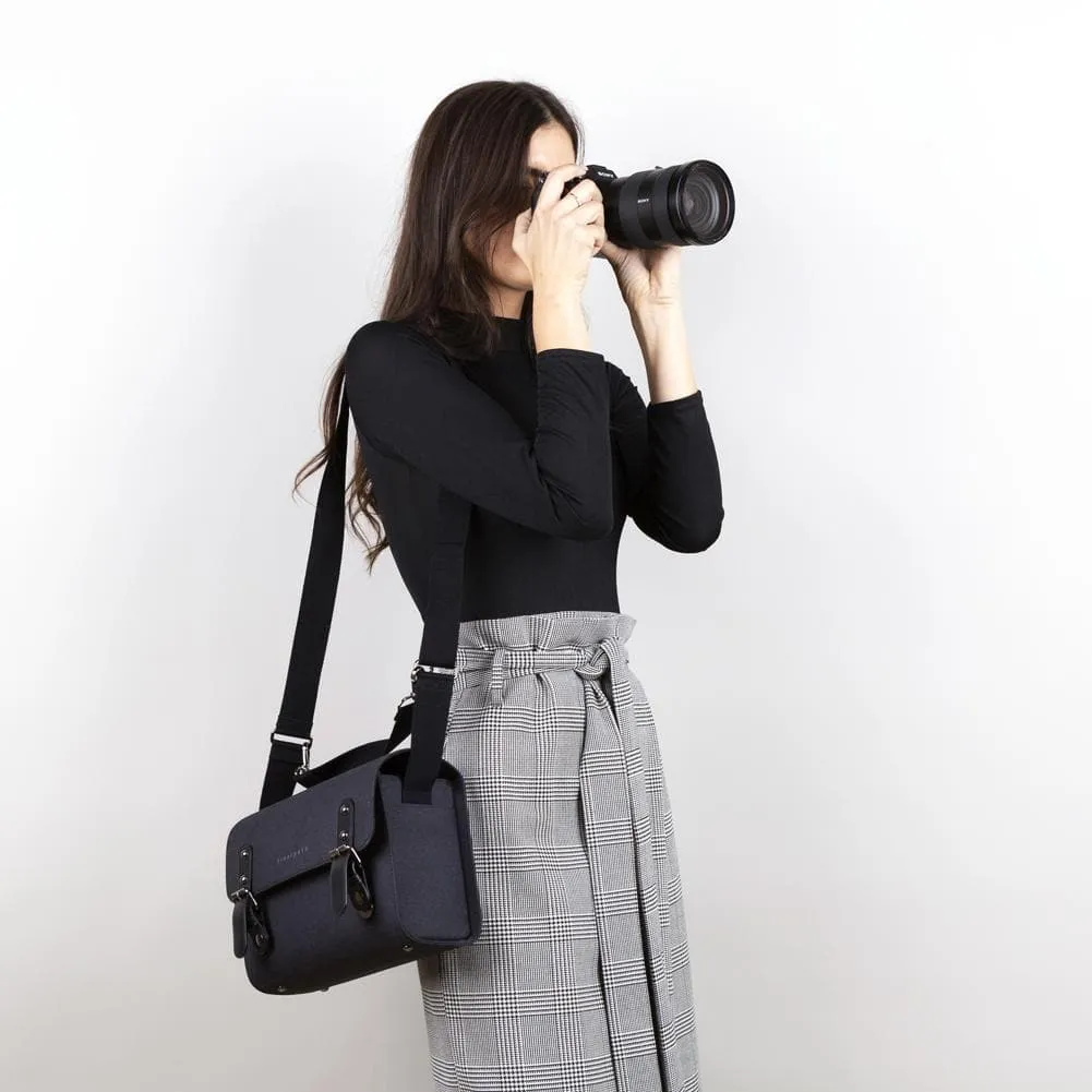 Anthracite Grey Binalpath Canvas Camera Shoulder Bag - Ace