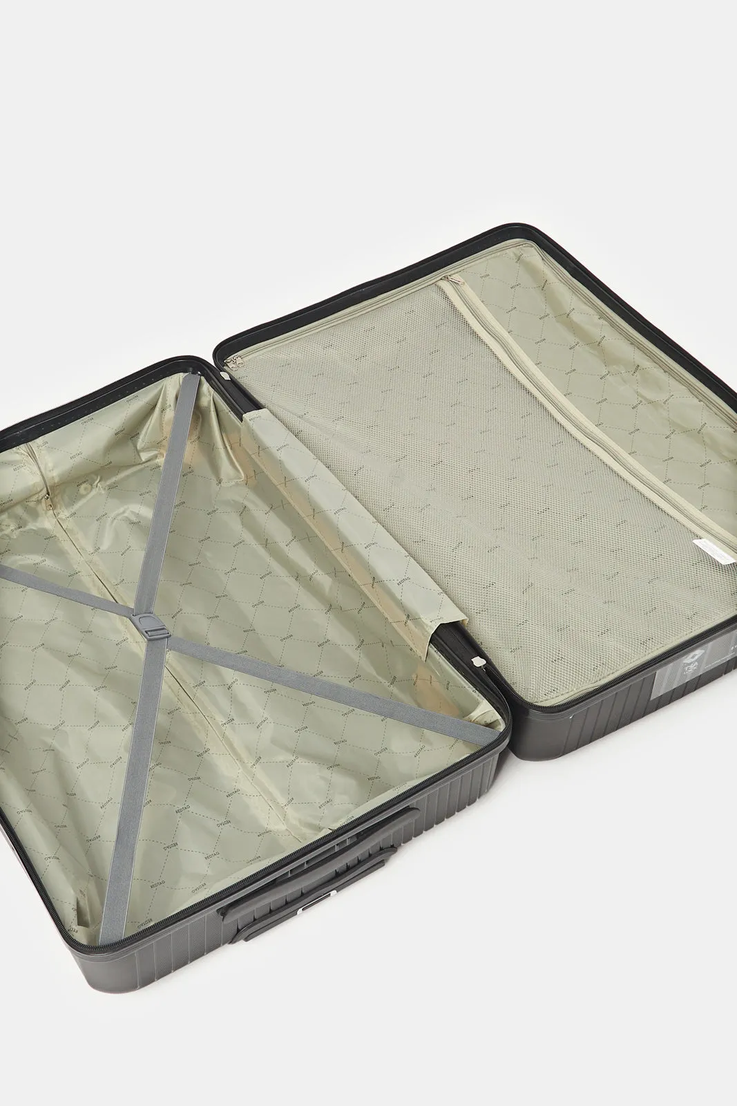 Black Textured Trolley Luggage (28 Inch)