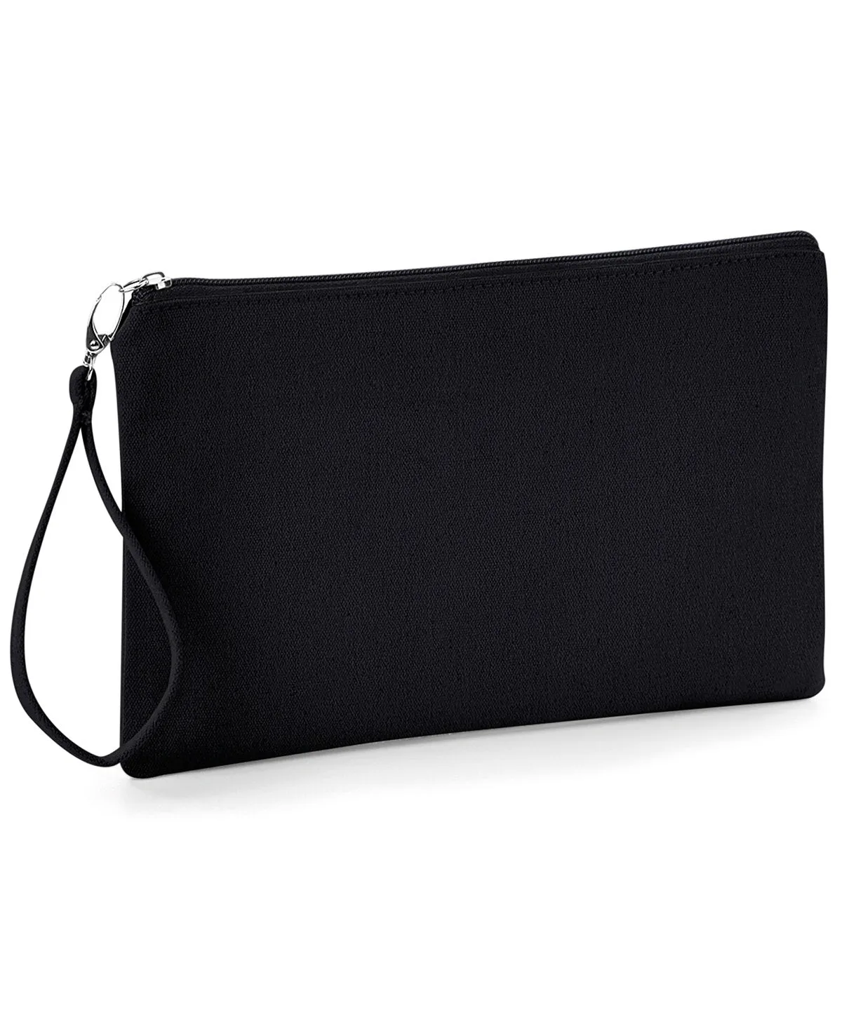Black/Black - Canvas wristlet pouch