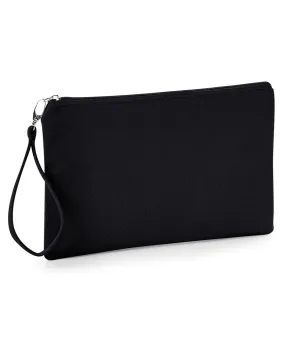 Black/Black - Canvas wristlet pouch