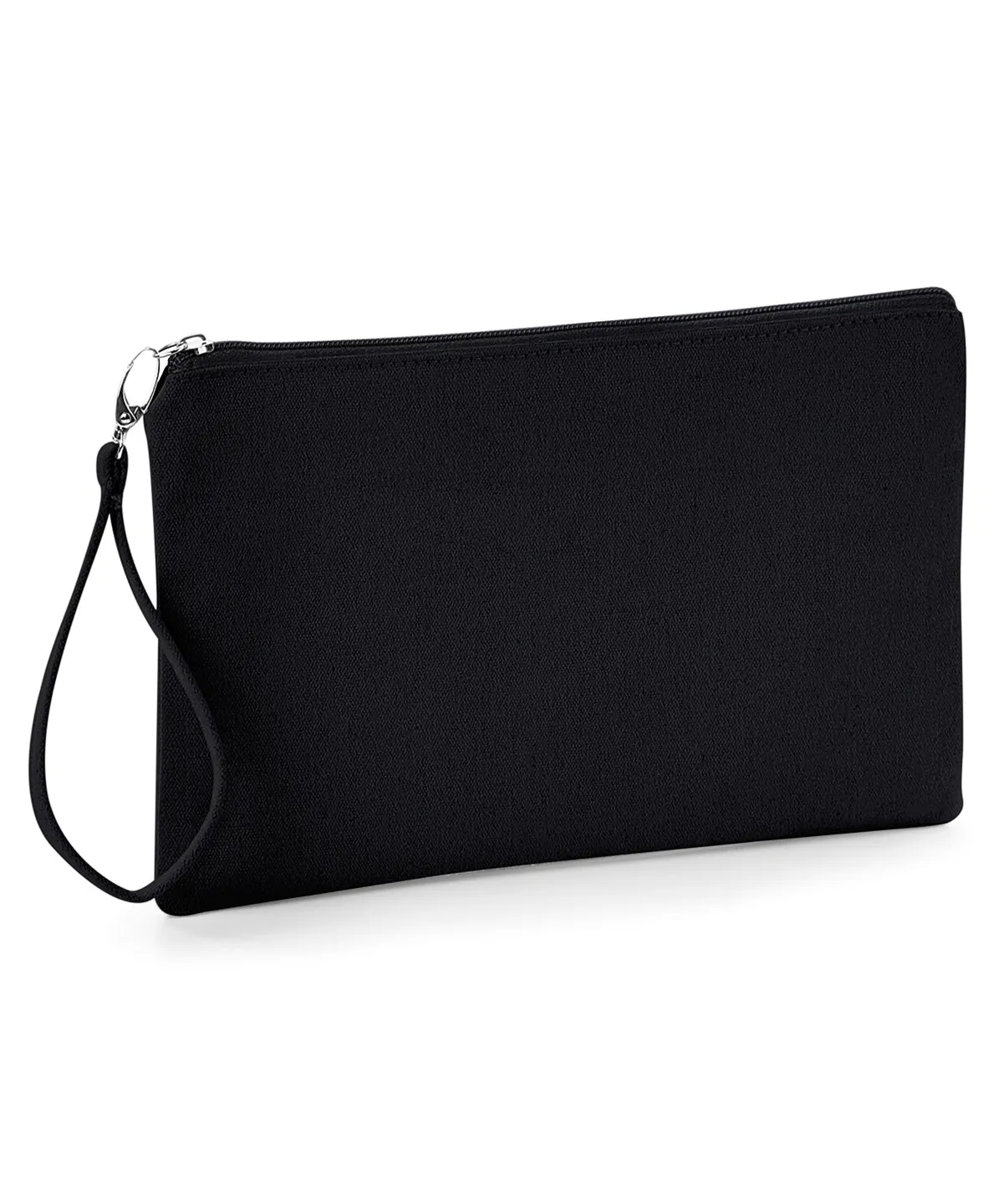 Black/Black - Canvas wristlet pouch