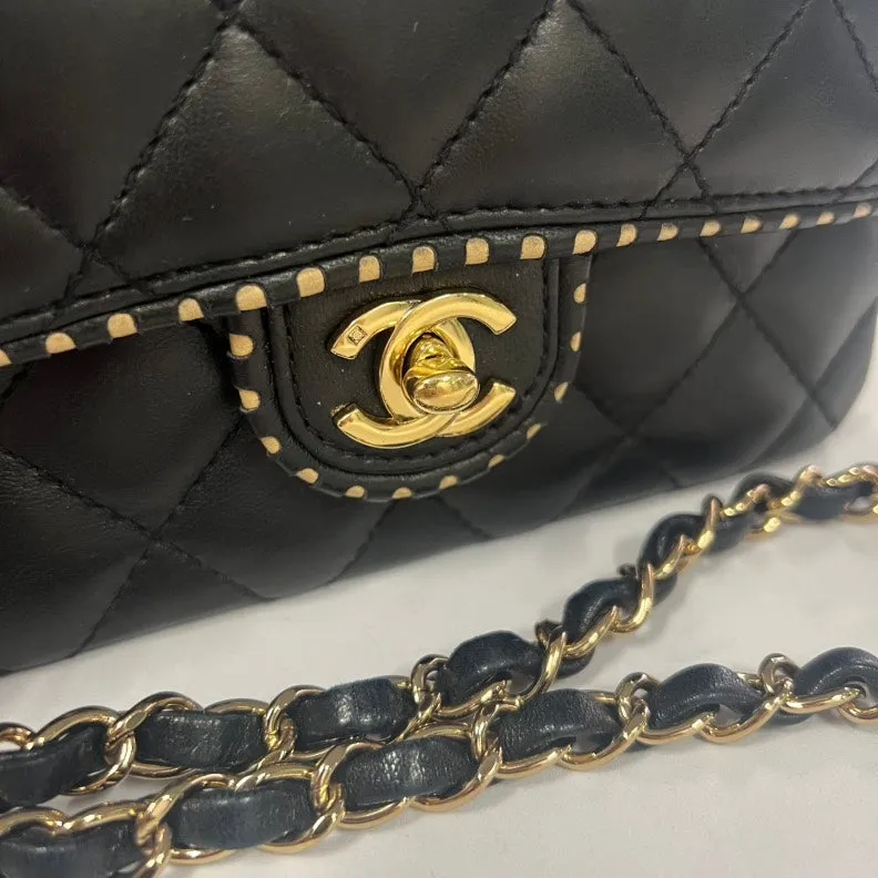 Chanel Classic Flap Mini Black Preloved Shoulder Bag