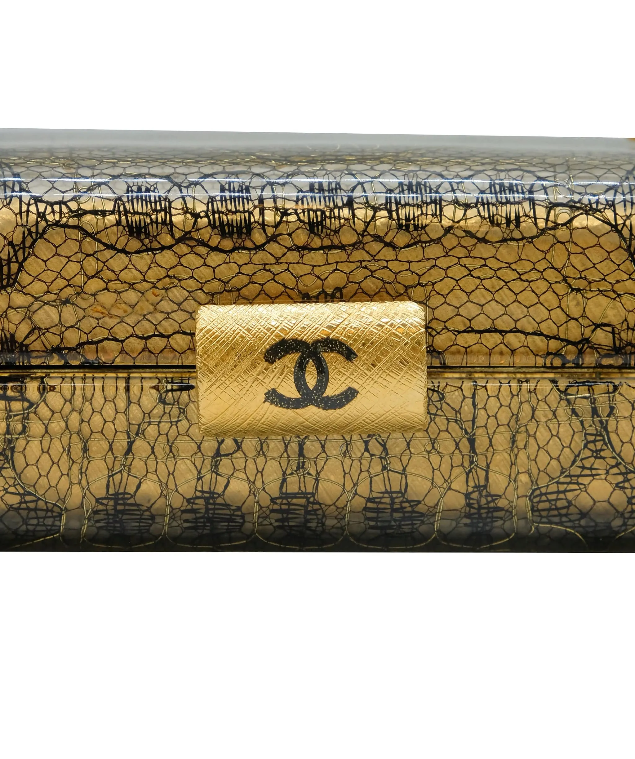 Chanel Minaudiere Lace Gold Clutch Chain CASC5272
