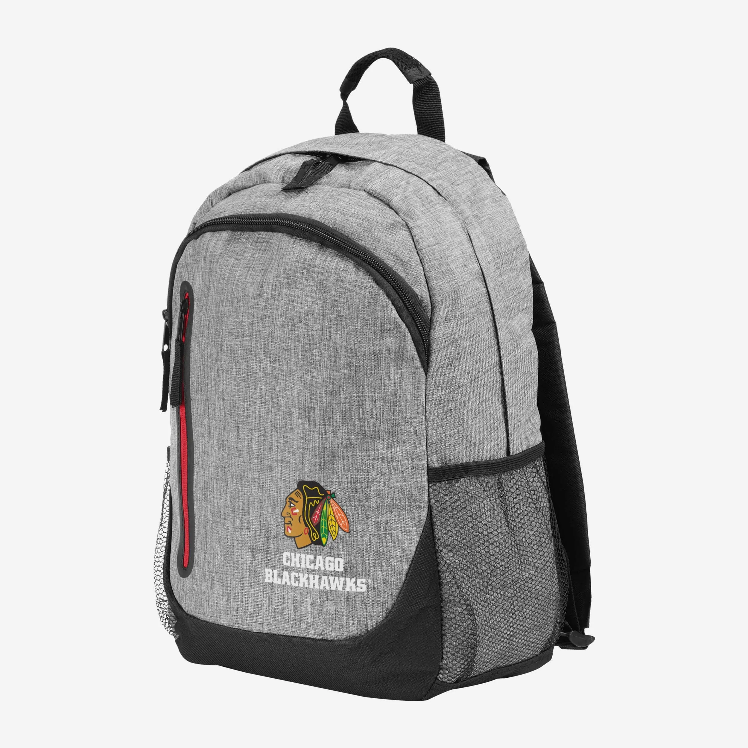 Chicago Blackhawks Heather Grey Bold Color Backpack