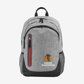 Chicago Blackhawks Heather Grey Bold Color Backpack