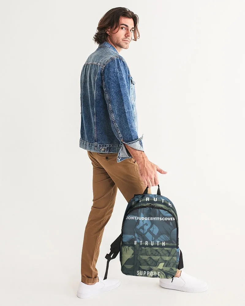 Dont judge by its cover Large Backpack
