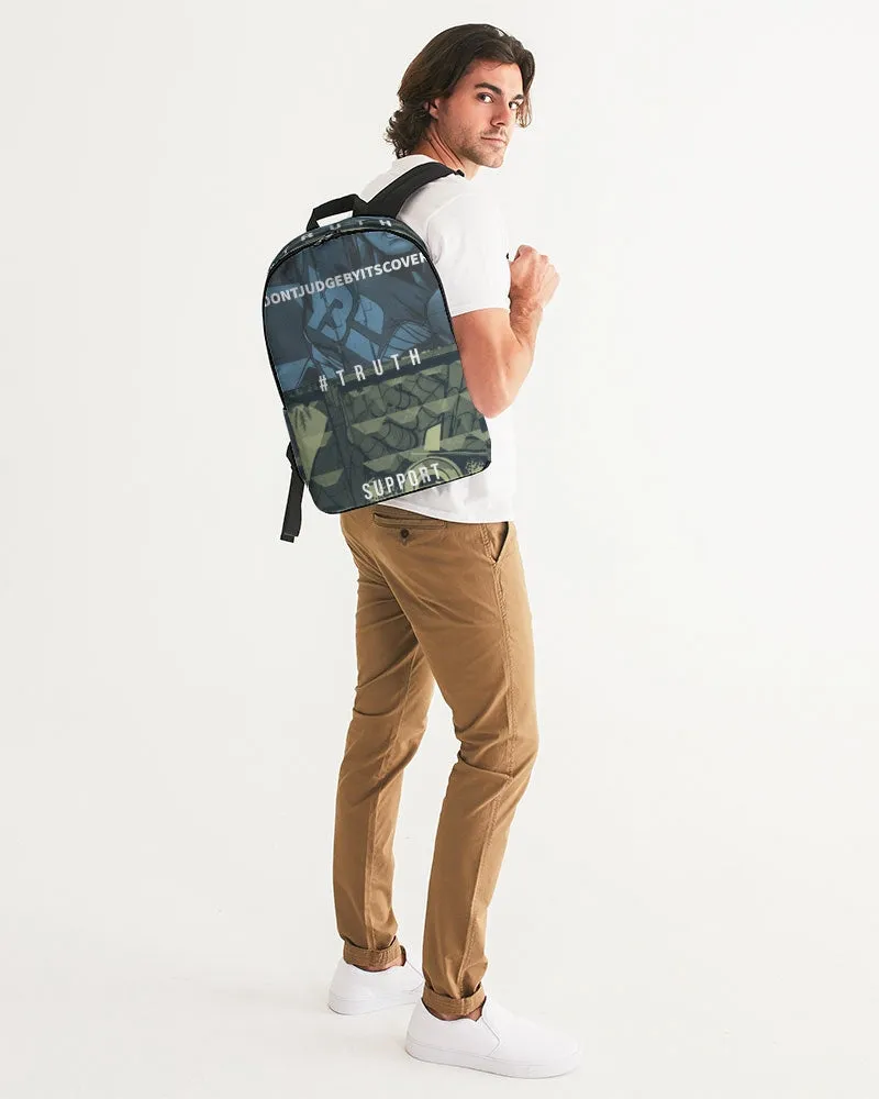 Dont judge by its cover Large Backpack