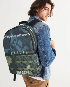 Dont judge by its cover Large Backpack