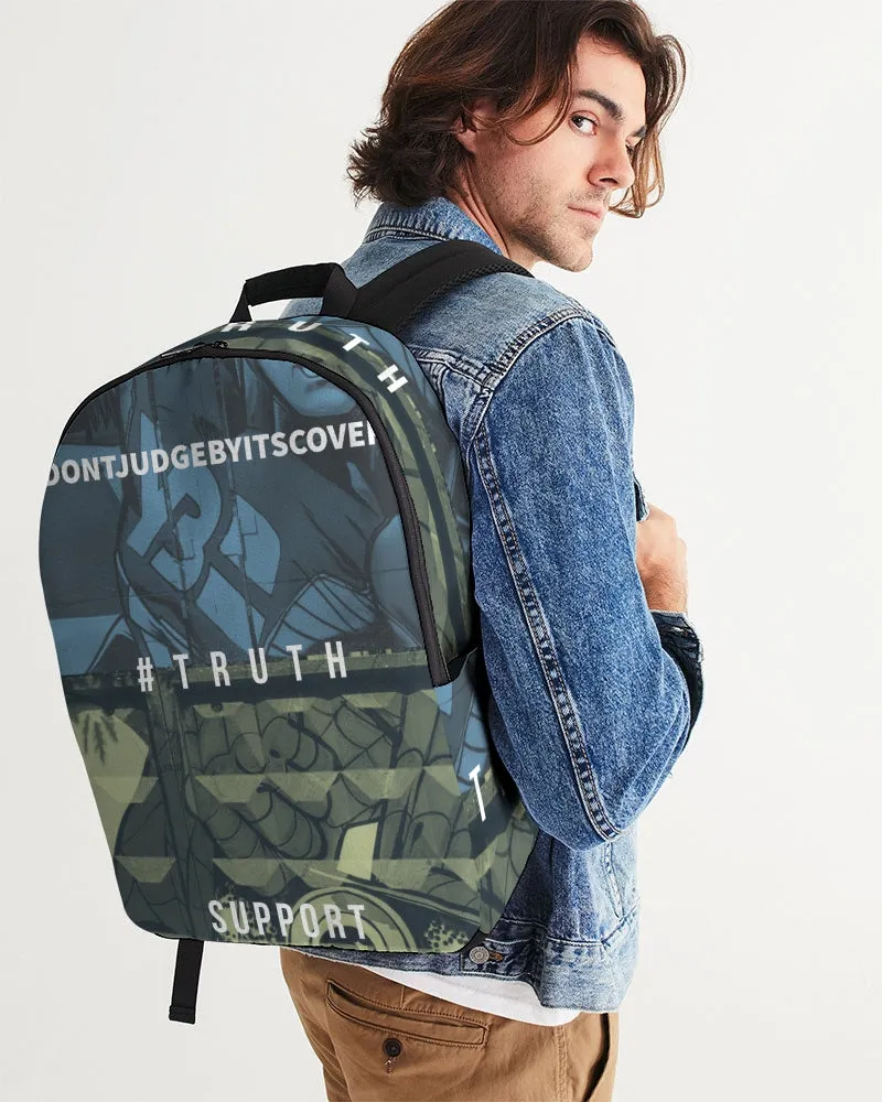 Dont judge by its cover Large Backpack