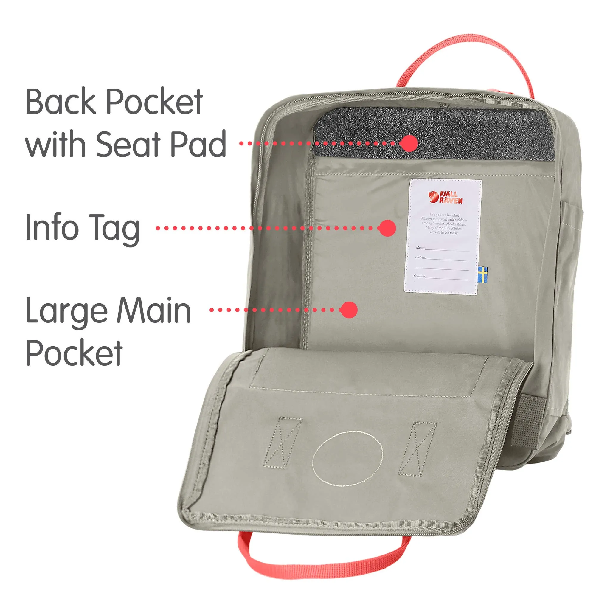 Fjallraven - Kanken Classic Backpack for Everyday, Limited Edition Fog/Peach Pink