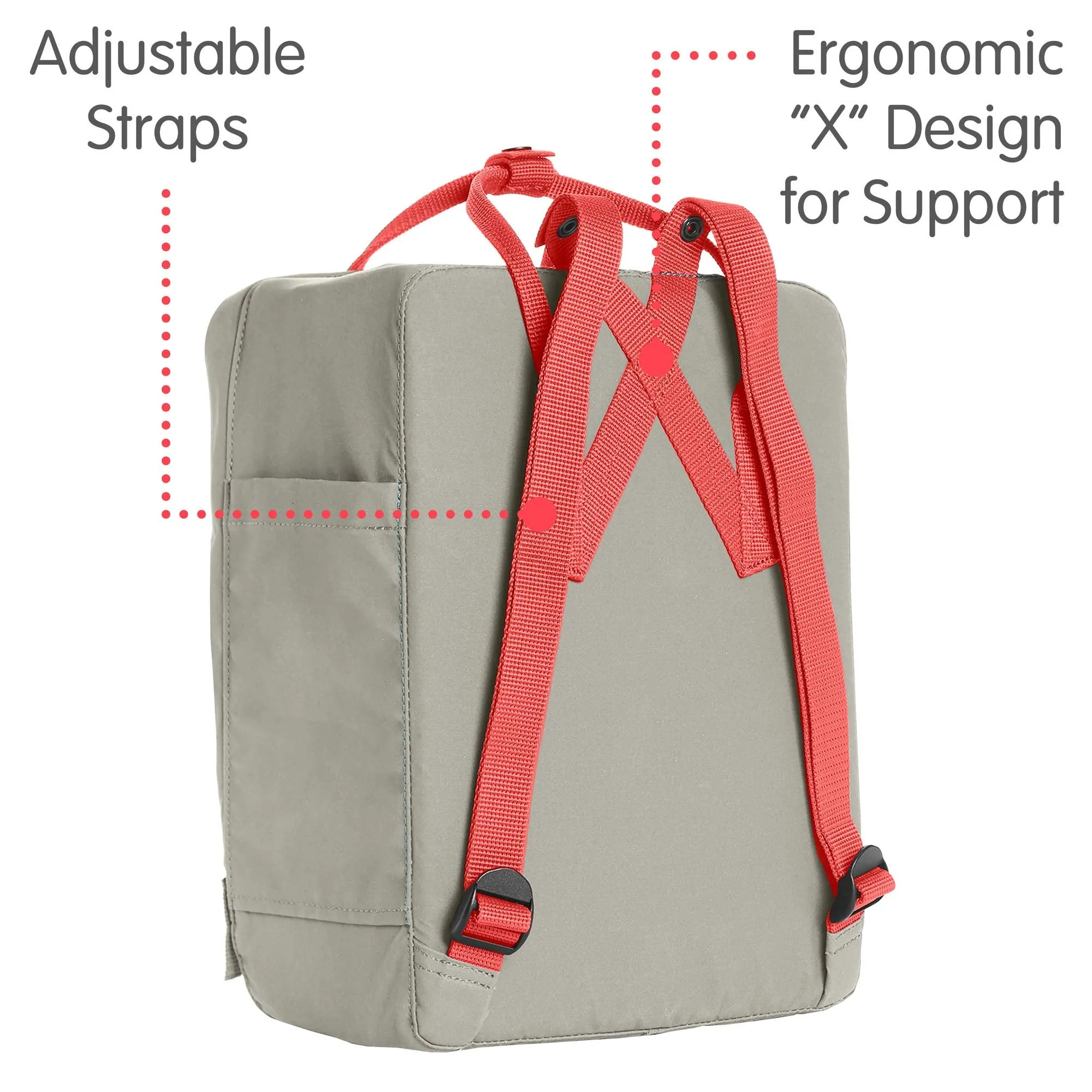 Fjallraven - Kanken Classic Backpack for Everyday, Limited Edition Fog/Peach Pink