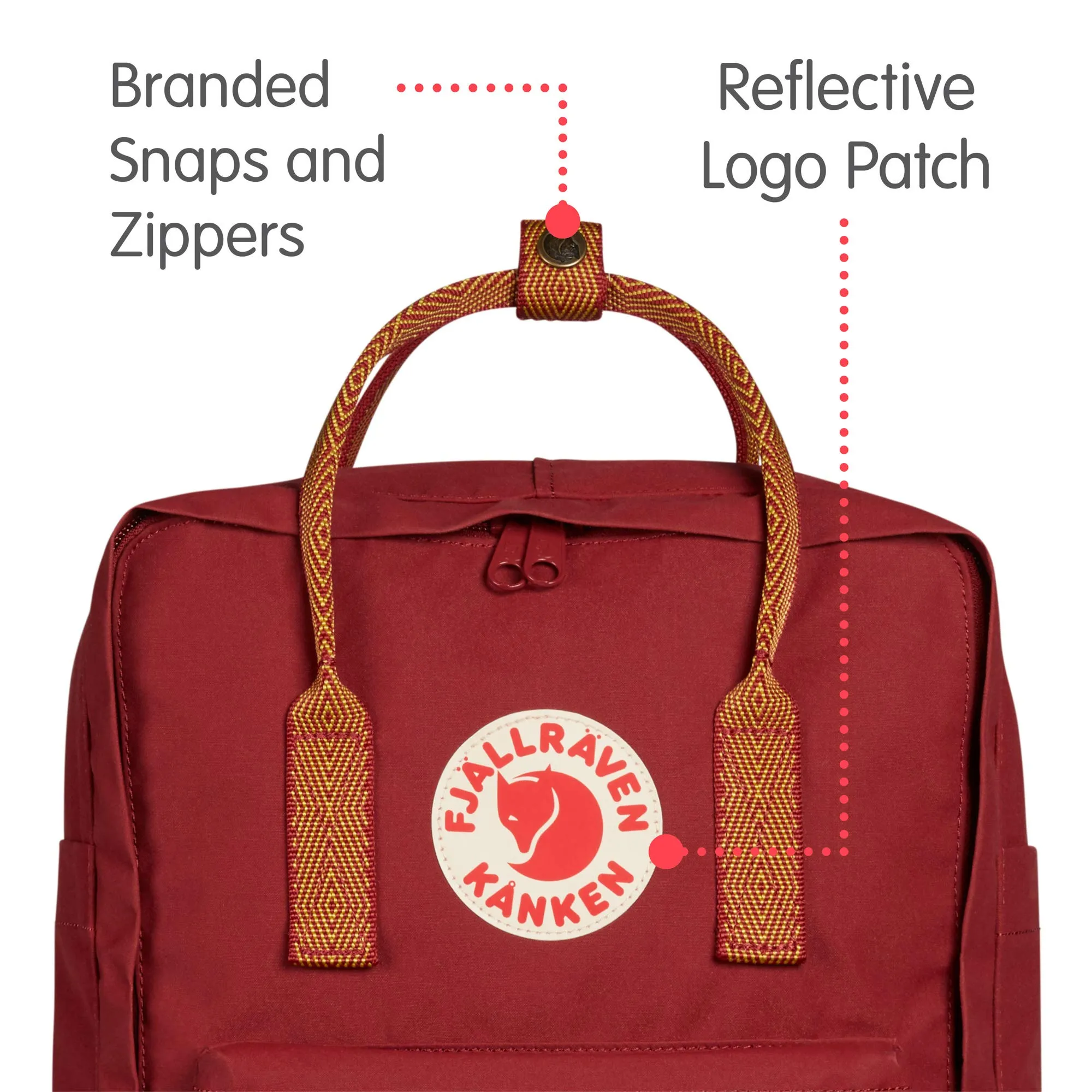 Fjallraven - Kanken Classic Backpack for Everyday, Ox Red/Goose Eye