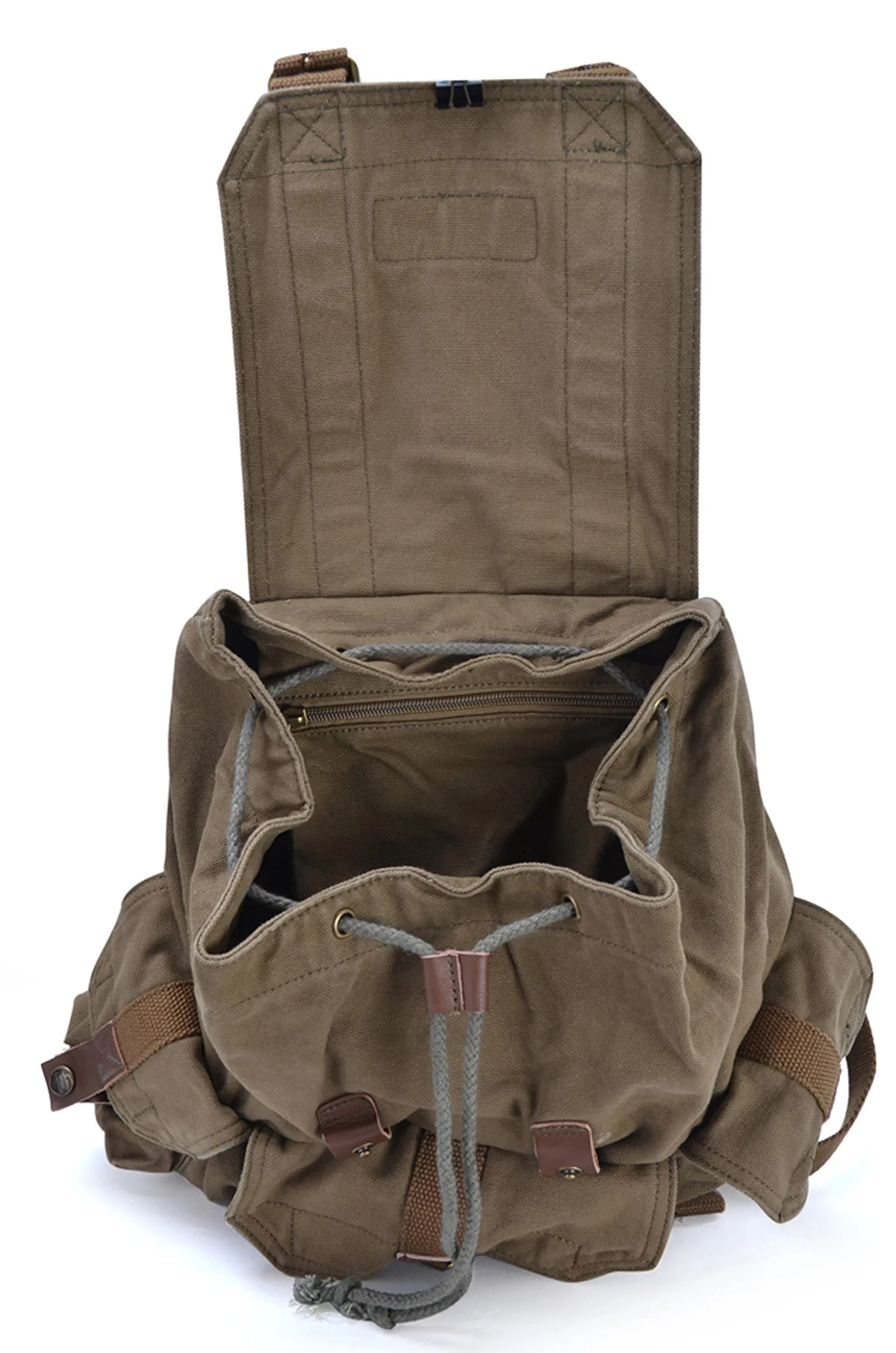 Gootium 21101AMG-S Specially High Density Thick Canvas Backpack Rucksack, Army Green Size Small