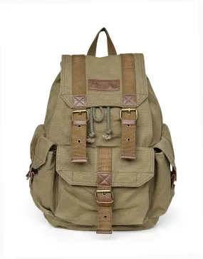 Gootium 21101AMG-S Specially High Density Thick Canvas Backpack Rucksack, Army Green Size Small