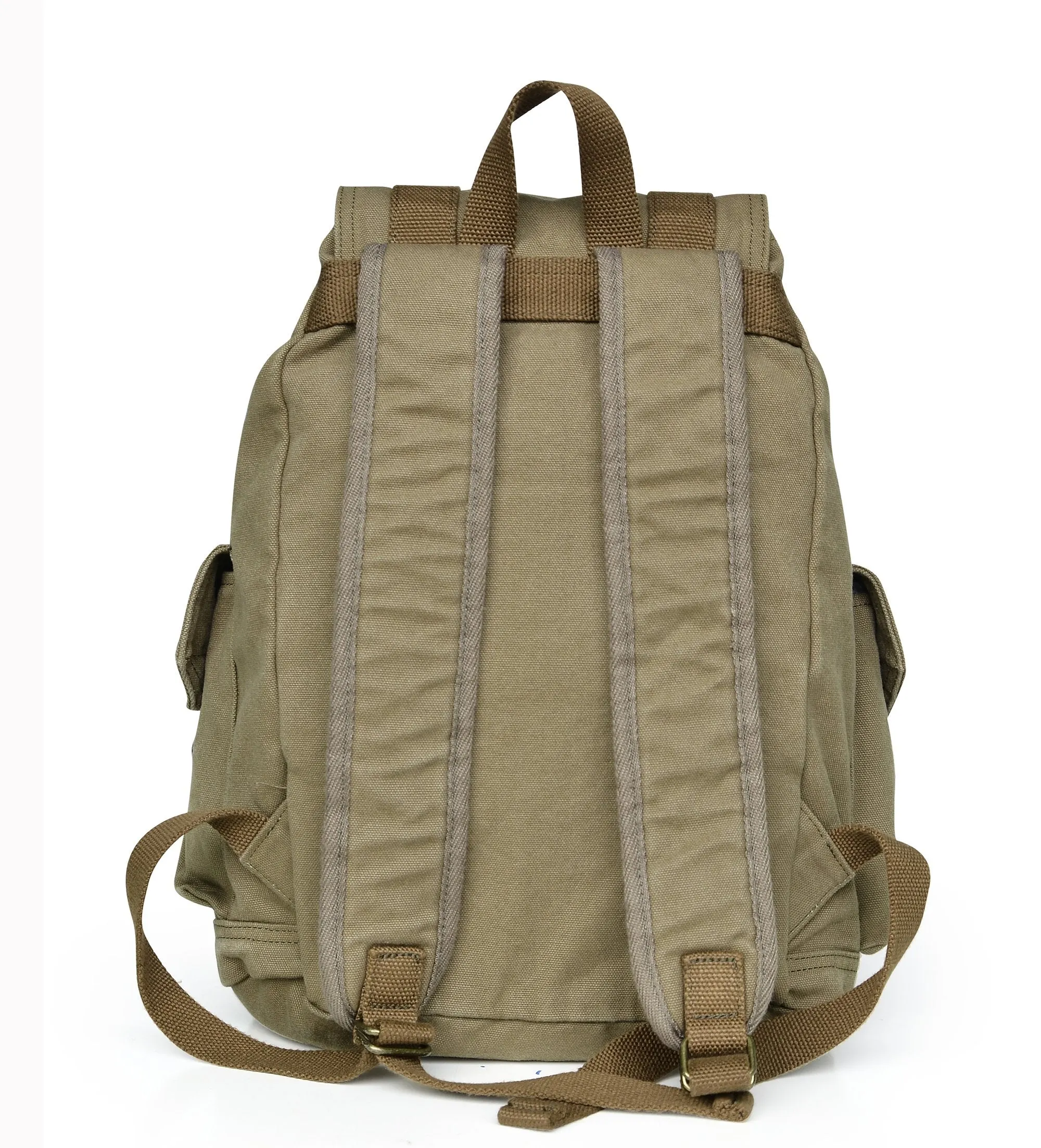 Gootium 21101AMG-S Specially High Density Thick Canvas Backpack Rucksack, Army Green Size Small
