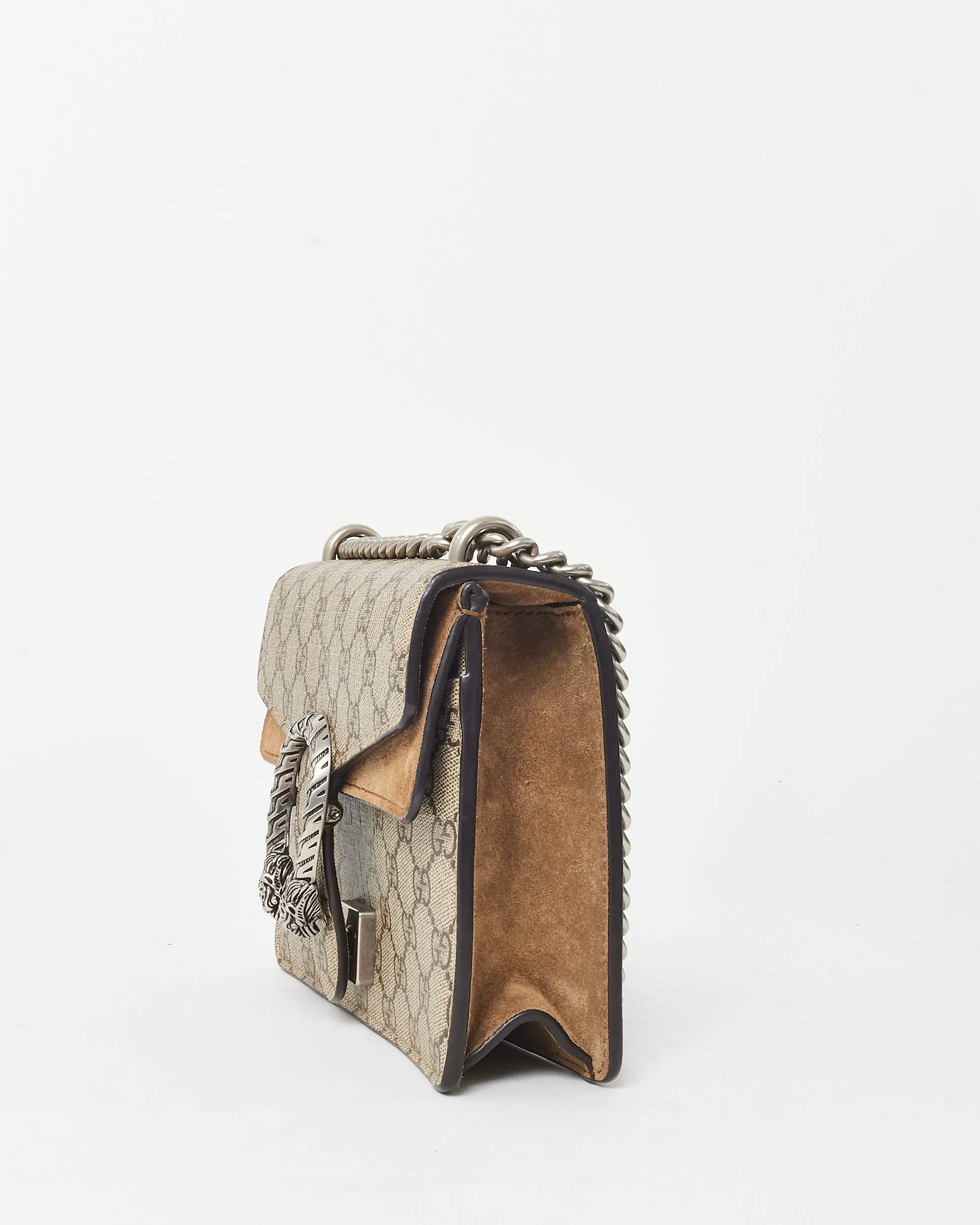 Gucci Beige and Ebony Monogram GG Supreme Canvas Mini Dionysus Shoulder Bag