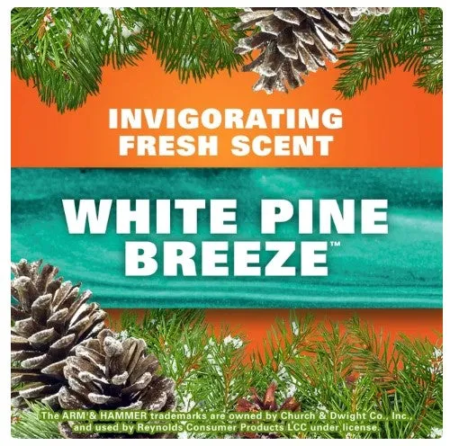 Hefty Ultra Strong Multipurpose Large Trash Bags, Black, 33 Gallon, 40 Count, White Pine Breeze Scent