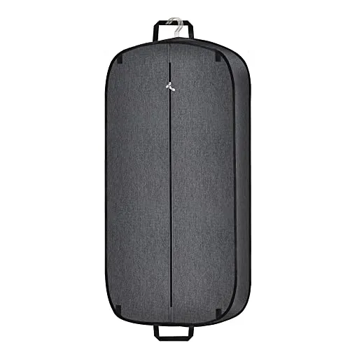 Limoomil Heavy Duty Waterproof Garment Bag for Travel, Tear Resistance Suit Bag for Men Travel for Suits, Tuxedos, Dresses, Coats, Uniform. 42 inch, Darkgrey