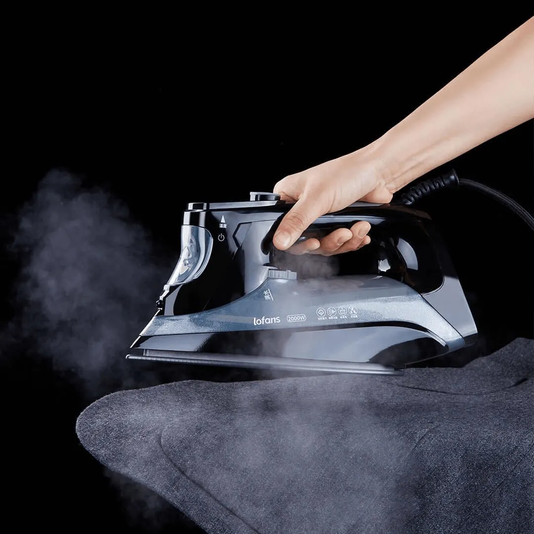Lofans YD-015BK Handheld Portable Garment Steamer LCD Screen 2000W Powerful Clothes Steam Iron Fast Heat-Up Fabric Wrinkle Removal 340Ml Water Tank