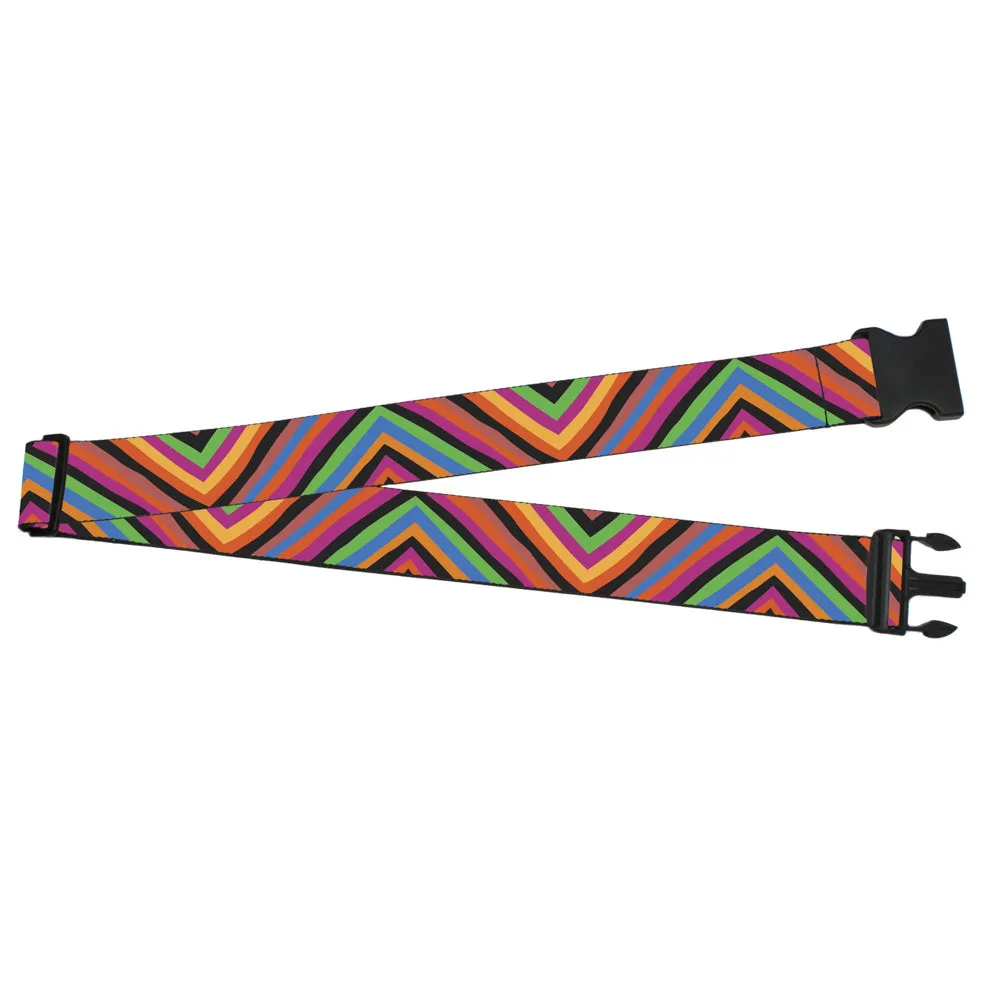 Luggage Strap - 2.0" - Diamond Freehand Multi Color