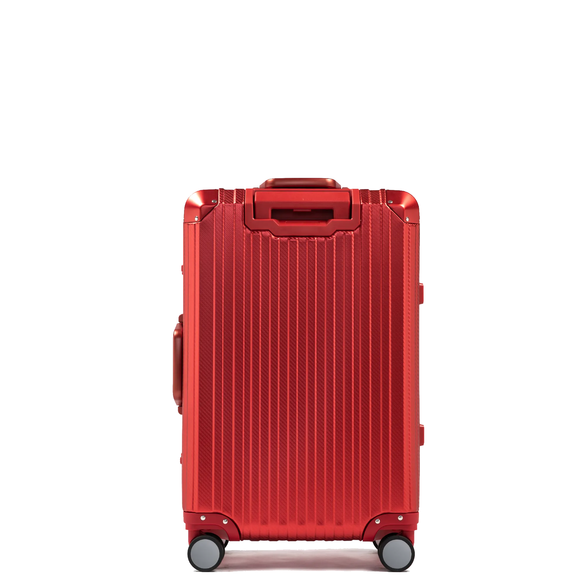 Oros Red Aluminum Suitcase