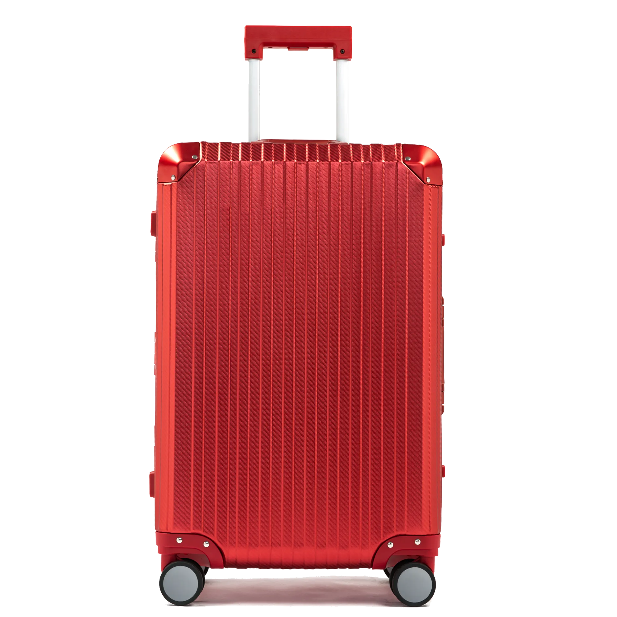 Oros Red Aluminum Suitcase