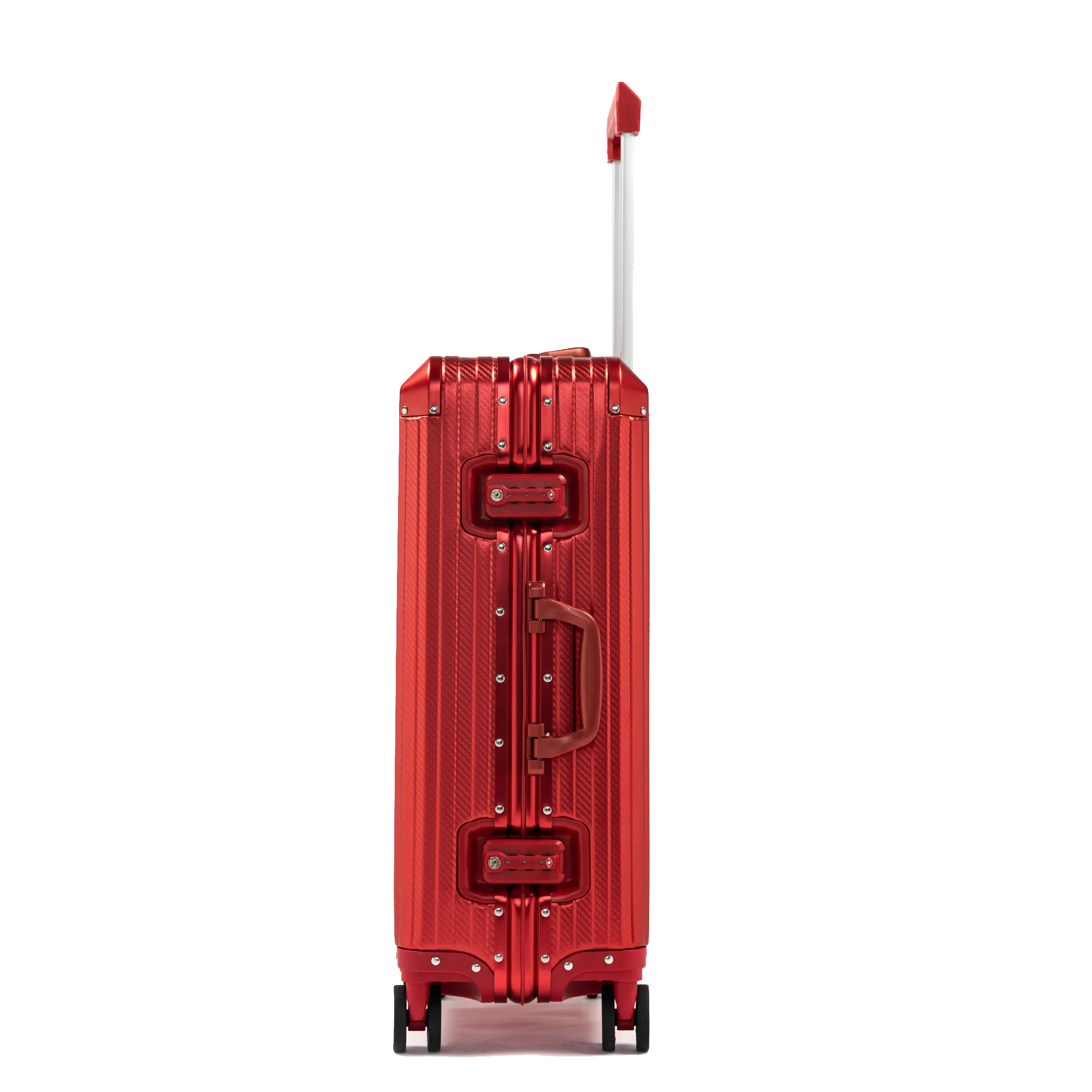 Oros Red Aluminum Suitcase