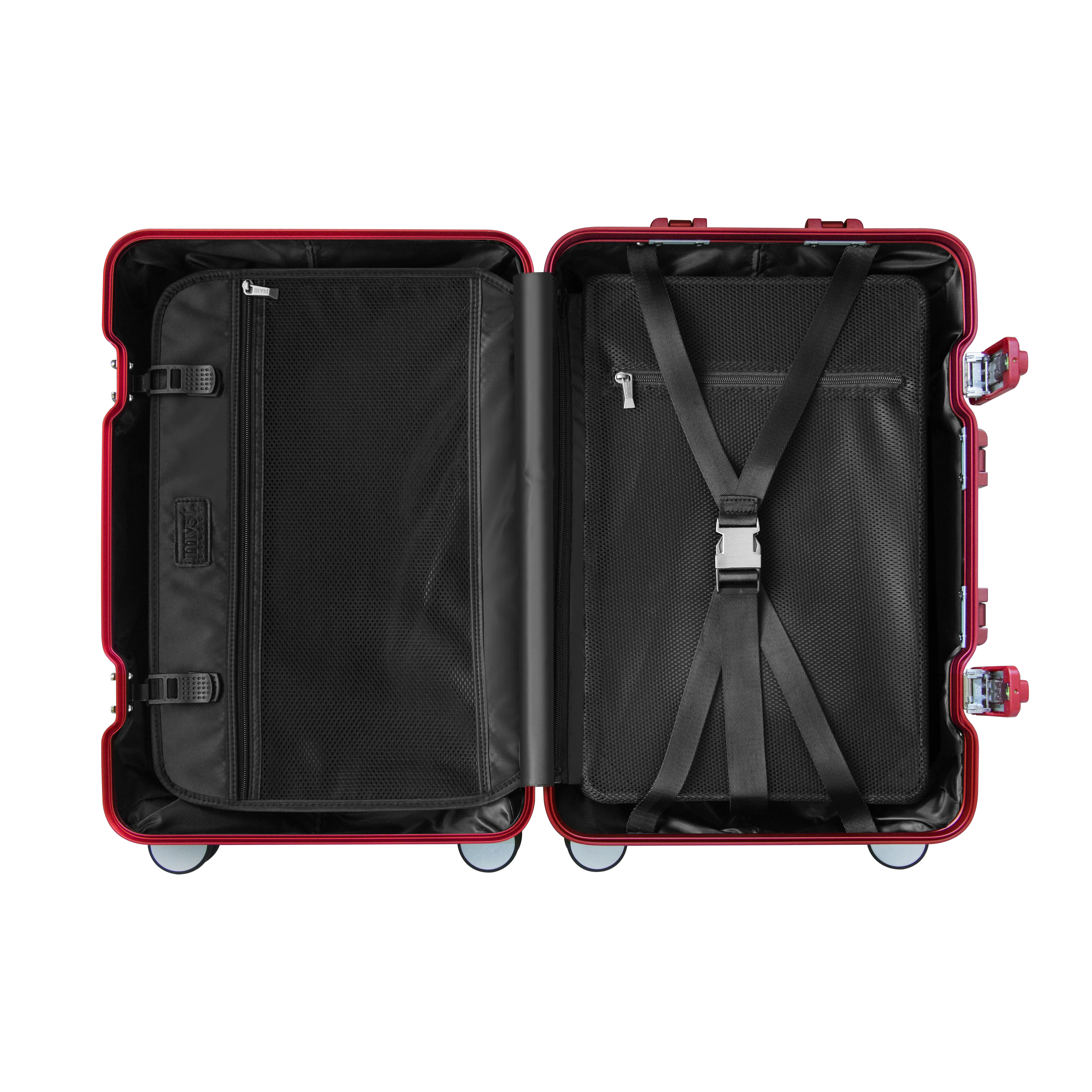 Oros Red Aluminum Suitcase