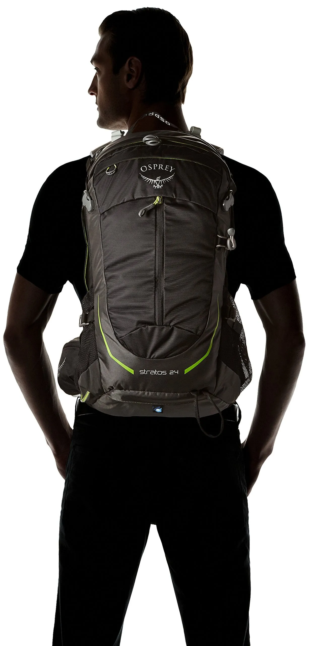 Osprey Packs Stratos 24 Hiking Backpack, Black, o/s, One Size