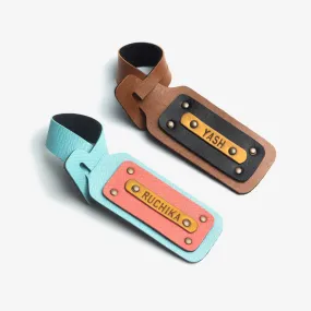 Personalised Couple Leather Luggage/Baggage Tags
