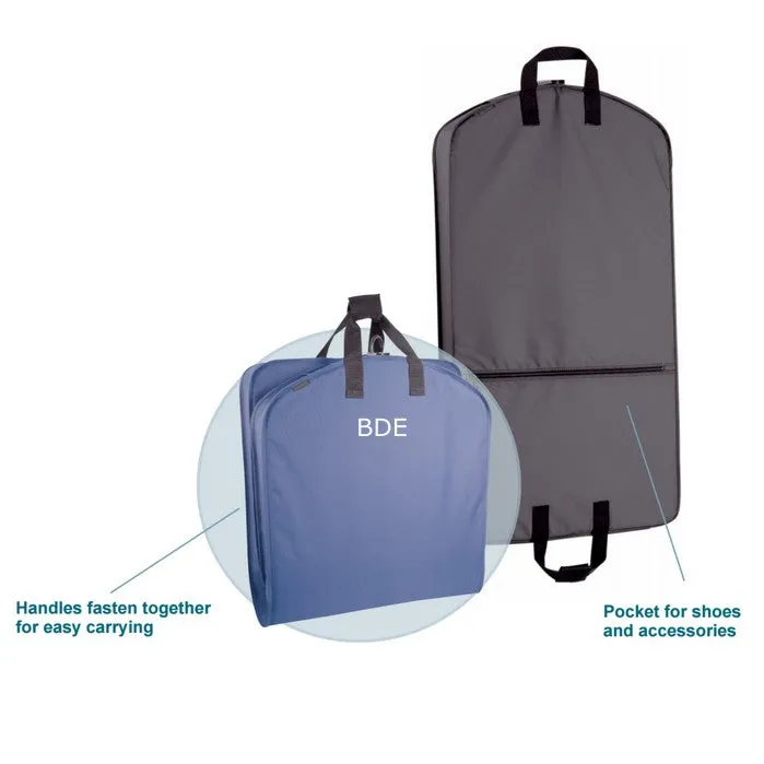 Polyester Monogrammed Garment Bag 42"