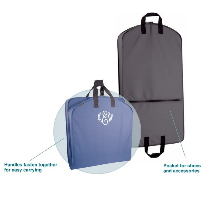 Polyester Monogrammed Garment Bag 42"