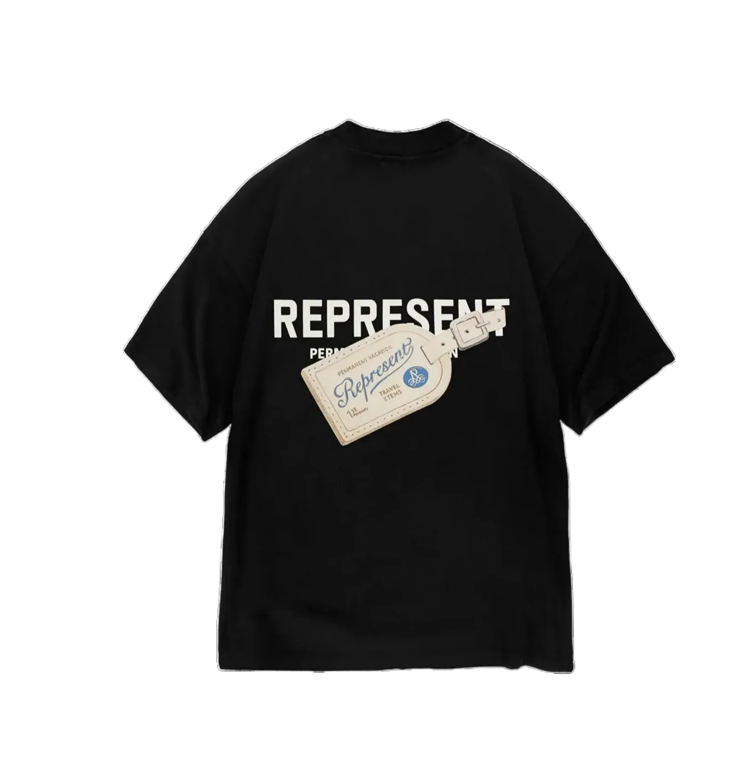 Represent Luggage Tag Tee Black