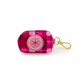Rose Berry Plaid Poop Bag Holder