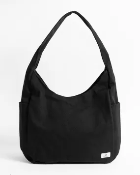 Schoolyard Canvas Hobo Tote - New Black