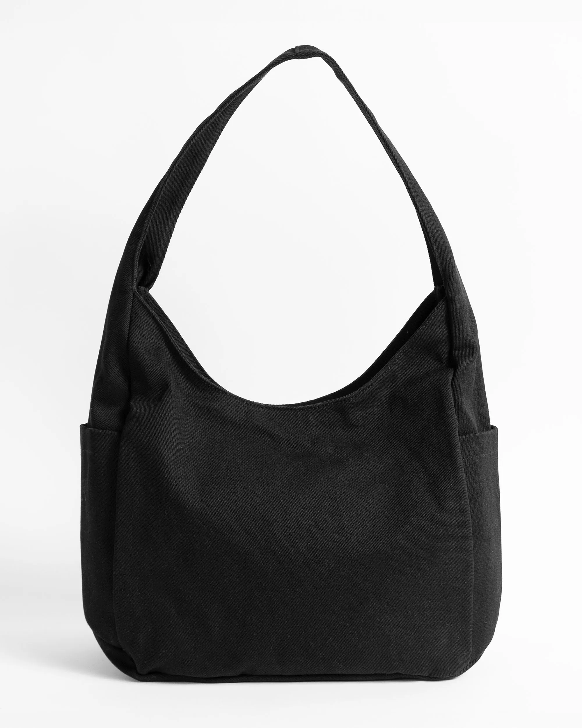 Schoolyard Canvas Hobo Tote - New Black