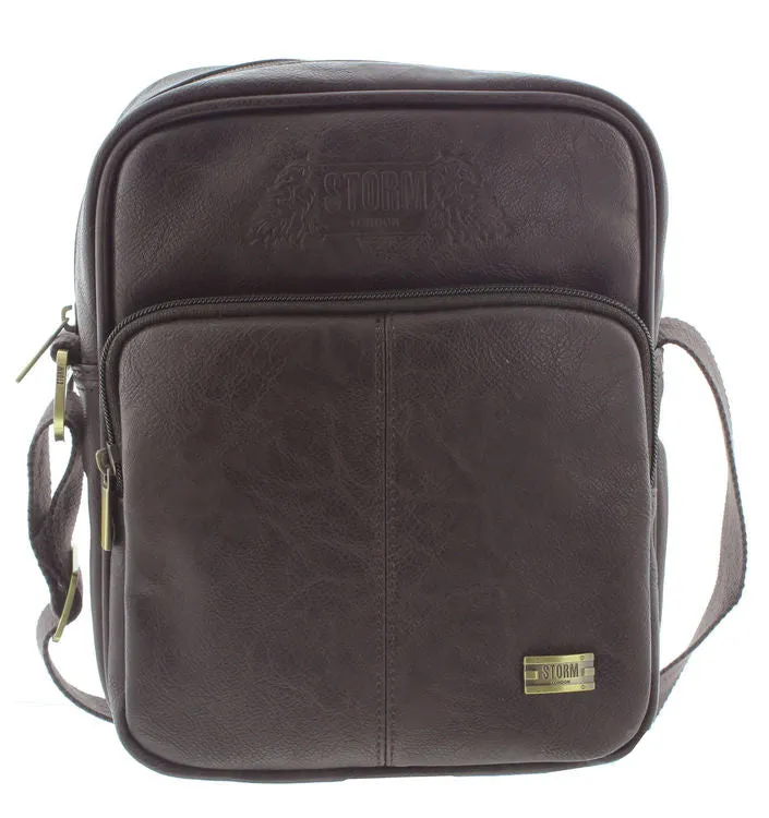 Storm Fraser Brown Faux Leather Flight Bag