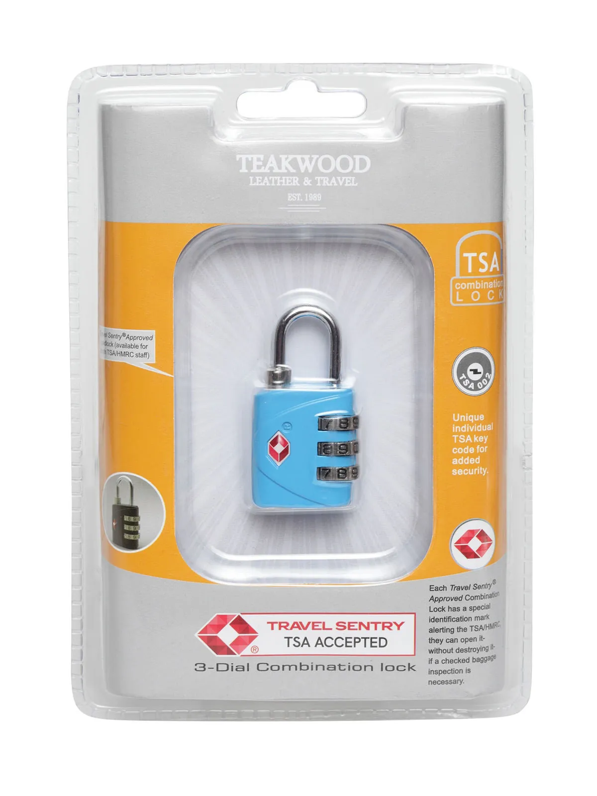 Teakwood Metal Cyan Lock