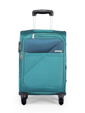 Teakwood Unisex Teal Trolley Bag -Small