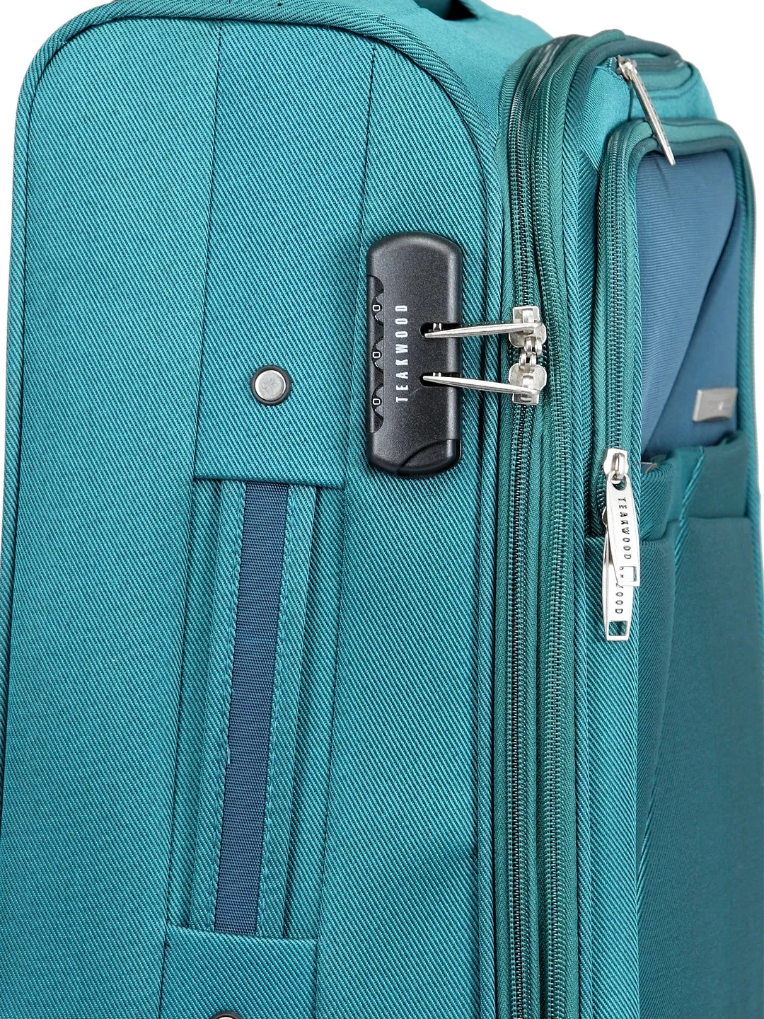 Teakwood Unisex Teal Trolley Bag -Small