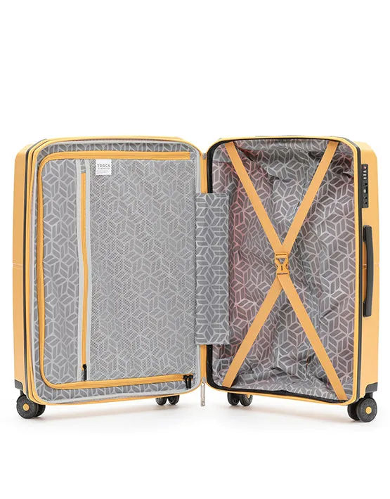 Tosca - Globetrotter Set of 3 Suitcases (L M S) - Golden Yellow