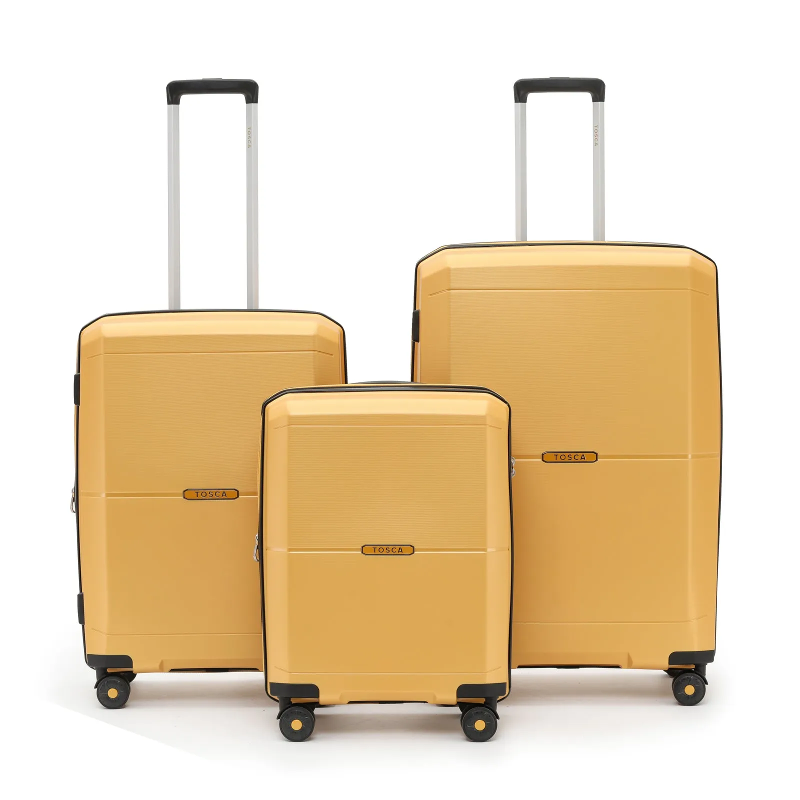 Tosca - Globetrotter Set of 3 Suitcases (L M S) - Golden Yellow
